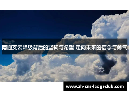 南通支云降级背后的坚韧与希望 走向未来的信念与勇气